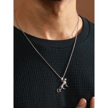 Priyaasi Bold By Priyaasi Majestic Tiger Silver-Plated Pendant Chain for Men