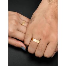 GIVA 925 Sterling Silver Golden Compatible Couple Rings Men And Women
