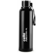 CELLO Puro Steel-X Benz 900 Insulated Inner Steel Outer Plastic Bottle 730Ml (Black)