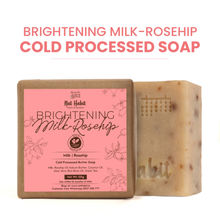 Nat Habit Cold Process Milk Rosehip Butter Bath Soap - Vit C For Skin Cleansing, Whitening &Handmade