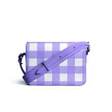 DailyObjects Lavender Gingham Sol Box Shoulder Crossbody Bag