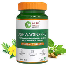 Pure Nutrition Ashwaginseng, Enhances Stamina & Boosts Energy