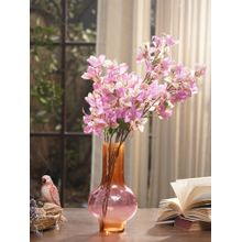 Pure Home + Living Pink Orange Ombre Glass Vase