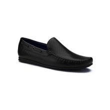 MASABIH Genuine Leather Black Boat Shoes