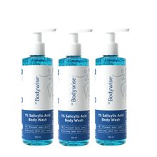 Be Bodywise 1% Salicylic Acid Body Wash - Prevents Body Acne - SLS & Paraben Free - Pack of 3