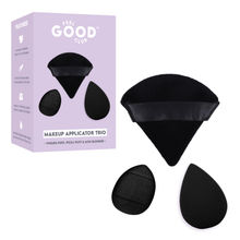 Feel Good Club Makeup Applicator Trio - 1 Pizza Puff 1 Finger Puff & 1 Mini Blender (Mixed Colours)