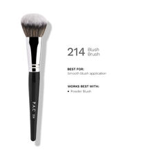 PAC Blush Brush 214 - Fluffy Dome Shaped, Soft Synthetic Fibres, Ideal for Cream, Liquid & Powder