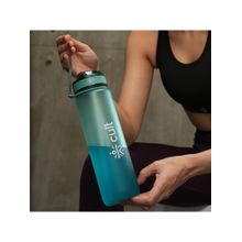 CULT Motivational Bottle 1L Unisex Time Mark Sipper With Straw Mint Green