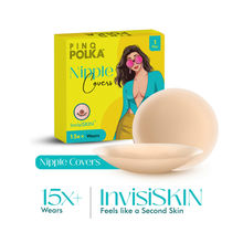 PINQ POLKA Reusable Nipple Covers Large Nude Adhesive Stick On Silicone Pasties 10CM