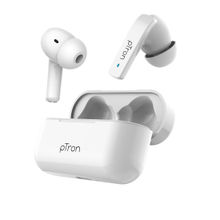 pTron Basspods 992 with Active Noise Cancellation, Punchy Bass, BT v5.0, Touch TWS Earbud (White)