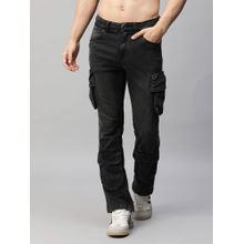 PRONK Mens Straight Fit Utility Denim Cargos