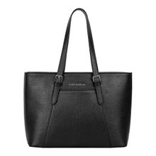 Lino Perros Womens Shoulder Black Handbag (L)
