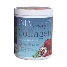 INJA Beauty Collagen for Skin- Hair & Nails- with Vit C- Glutathione- Biotin - Lychee Flavour