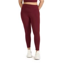 Hunnit Maroon Zen High Waist Seamless Leggings