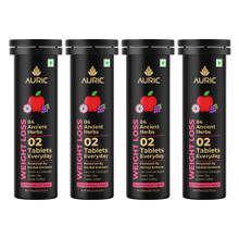 Auric Get Slim Effervescent- Power of Green Coffee, Green Tea, Grape Seed & Garcinia Cambogia, 4 Tubes