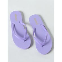 ONLY Women Printed Purple Flip Flop