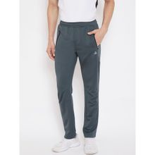 Athlisis Men Grey Solid Slim-fit Running Track Pants