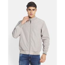 METTLE Men Grey Solid Open Front Jacket