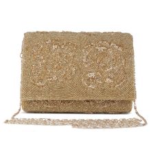 Tarini Nirula Camellia Floral Clutch with Detachable Chain