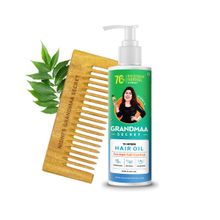 Nidhi's Grandmaa Secret Natural Hair Care Combo with 13 Herbs Hair Oil & Neem Comb