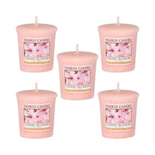Yankee Candle Classic Votive Cherry Blossom Scented Candles - Pack of 5