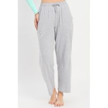 Clovia Pyjama with Elastic Waistband In Grey Cotton Rich
