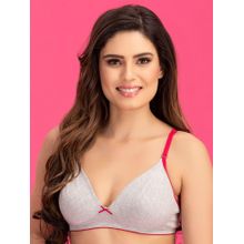 Clovia Georgette, Lace Sheer Bridal Babydoll With Thong In Pink