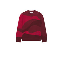 House of Sunny The Red Landscape Oversized V-Neck Sweater