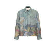 vowels Abstract Fruit Zip Up Work Jacket