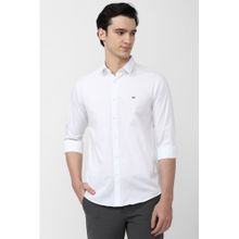 Peter England Men White Slim Fit Casual Shirt