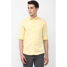 Peter England Men Yellow Slim Fit Casual Shirt
