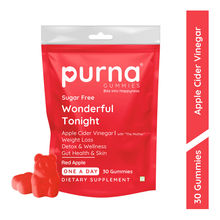 Purna Gummies Apple Cider Vinegar for Adults & Kids Better Digestion & Clear Skin 30 Day Pack