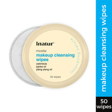 inatur Makeup Remover Wipes, Jojoba Oil, Micellar Cleanse, Removes Waterproof Makeup, No Chemicals
