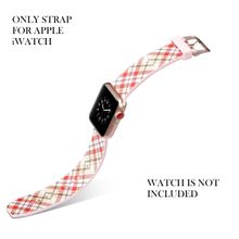 Mvyno Elegant Iwatch Strap For 42-44Mm Series 6/5/4/3/2/1 (Red Checks)