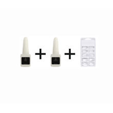Gorgio Professional Transparent Nail Tips 10 Sizes+ Nail Glue +Nail Glue Remover GNTGR0337