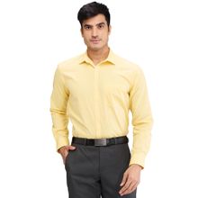 Park Avenue Slim Fit Solid Light Yellow Formal Shirt