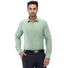 Park Avenue Slim Fit Solid Dark Green Formal Shirt