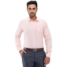 Park Avenue Slim Fit Striped Medium Orange Formal Shirt