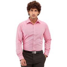 Raymond Slim Fit Solid Medium Red Formal Shirt