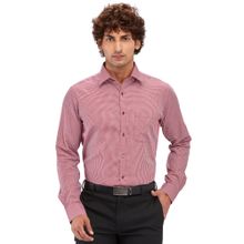 Raymond Slim Fit Printed Dark Red Formal Shirt