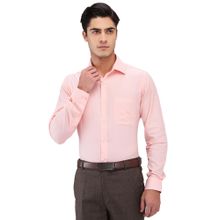 Raymond Slim Fit Solid Medium Peach Formal Shirt