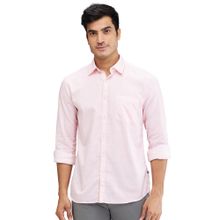 Parx Slim Fit Printed Medium Pink Casual Shirt