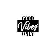 eCraftIndia "Good Vibes Only" Black Wood Wall Art Cutout, Ready to Hang Home Decor