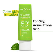 Dot & Key Cica Calming Mattifying Sunscreen Niacinamide SPF 50+ PA++++ For Oily Acne Prone & Sensitive Skin Light Gel Cream