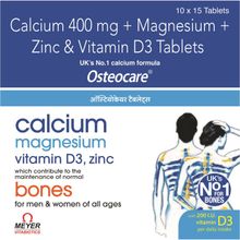 Osteocare Tablets(calcium 400mg+magnesium+zinc & Vitamin D3 Tablets)