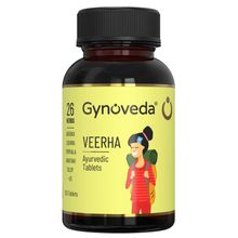 Gynoveda Veerha Heavy Period Flow, Clotting, Period pain, Ayurvedic Pills - 1 Month Pack