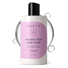 Arata Sensitive Skin Niacinamide Body Wash, Reduces Redness & Irritation with Niacinamide & Aloe Vera