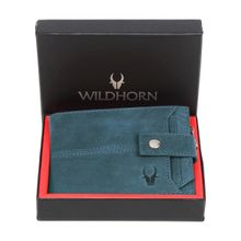 WILDHORN Top Grain Leather Wallet for Men (Blue)