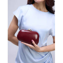 Twenty Dresses by Nykaa Fashion Burgundy Asymmetric Clutch Sling Bag For Women