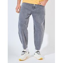 Styli Men Grey Cotton Stretch Balloon Fit Jeans